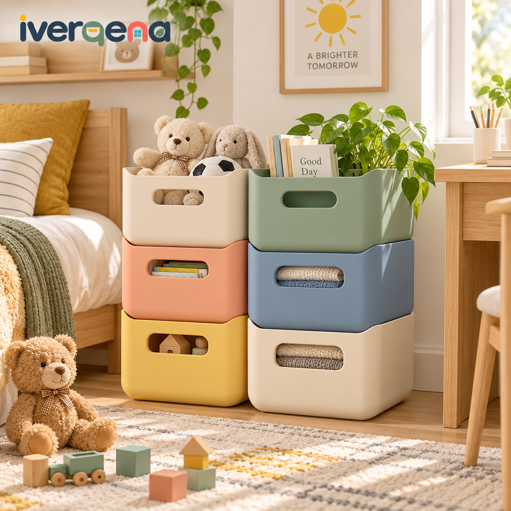 iverqena™ Modular Color-Block Storage Bins image 3