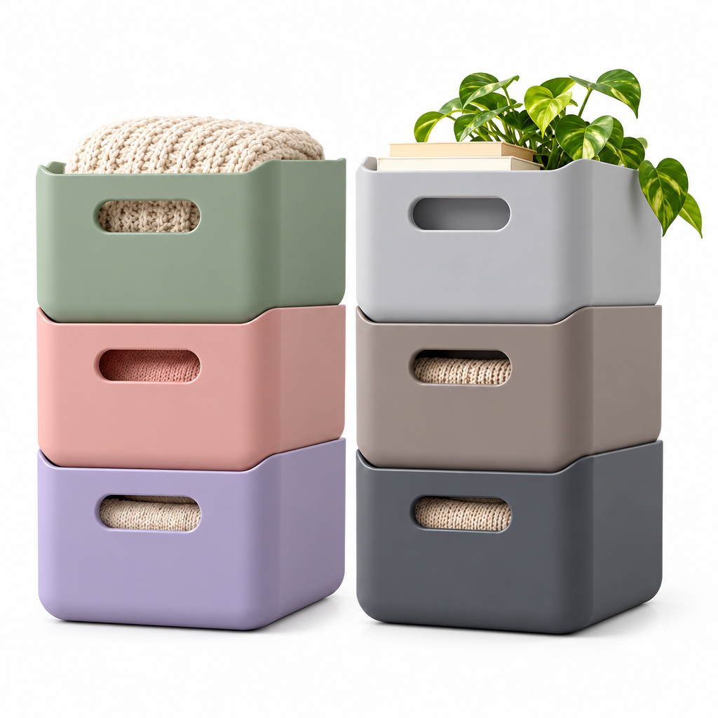 iverqena™ Modular Color-Block Storage Bins image 4