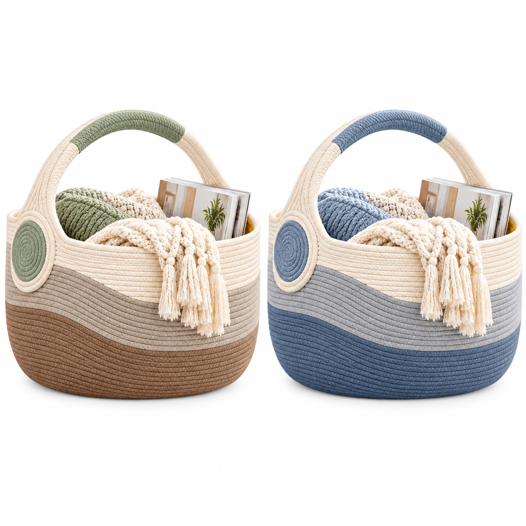 iverqena™ Curved Handle Storage Basket image 3