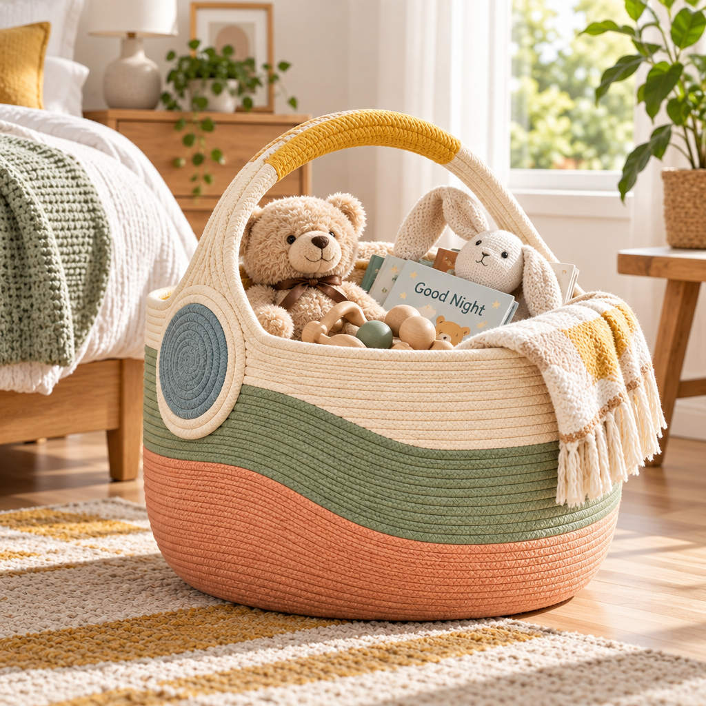 iverqena™ Curved Handle Storage Basket image 5