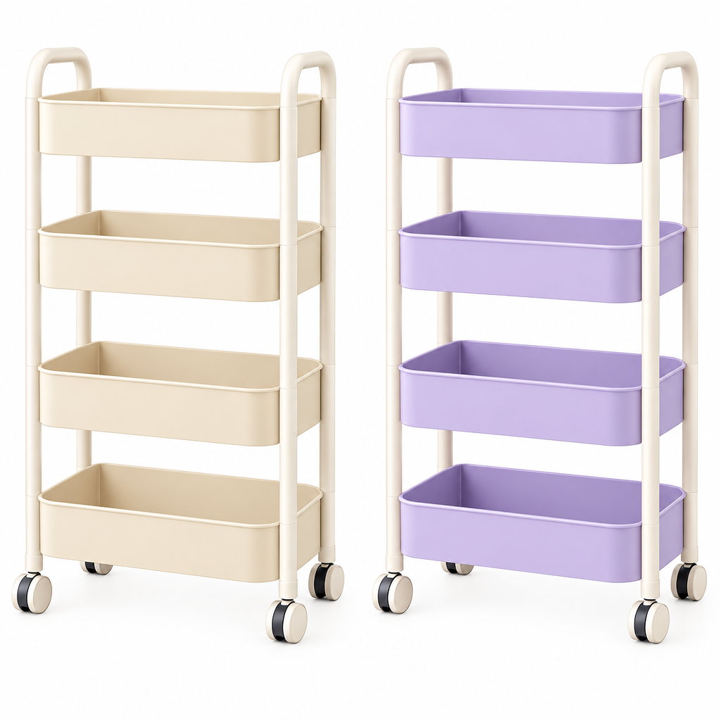 iverqena™ Pastel Rolling Storage Cart image 2