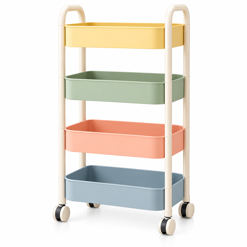 iverqena™ Pastel Rolling Storage Cart image 3