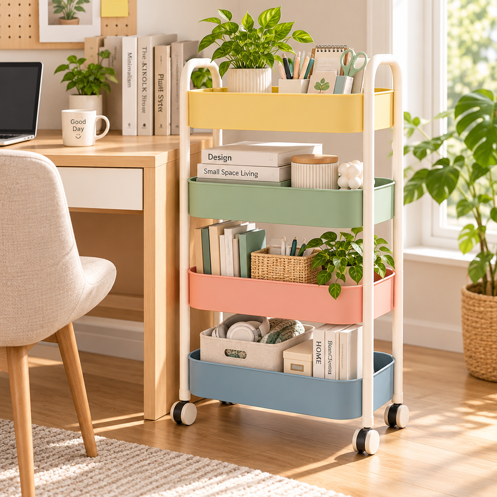 iverqena™ Pastel Rolling Storage Cart image 5