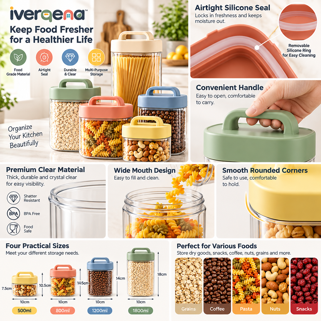 iverqena™ Color-Block Pantry Canister Set image 2