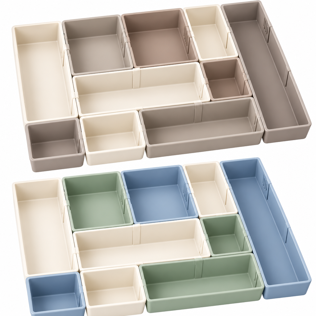 iverqena™ Adjustable Pastel Drawer Organizer image 3