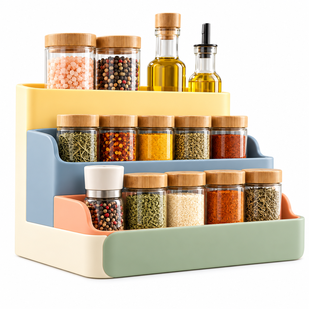 iverqena™ Tiered Colorful Spice Organizer image 2