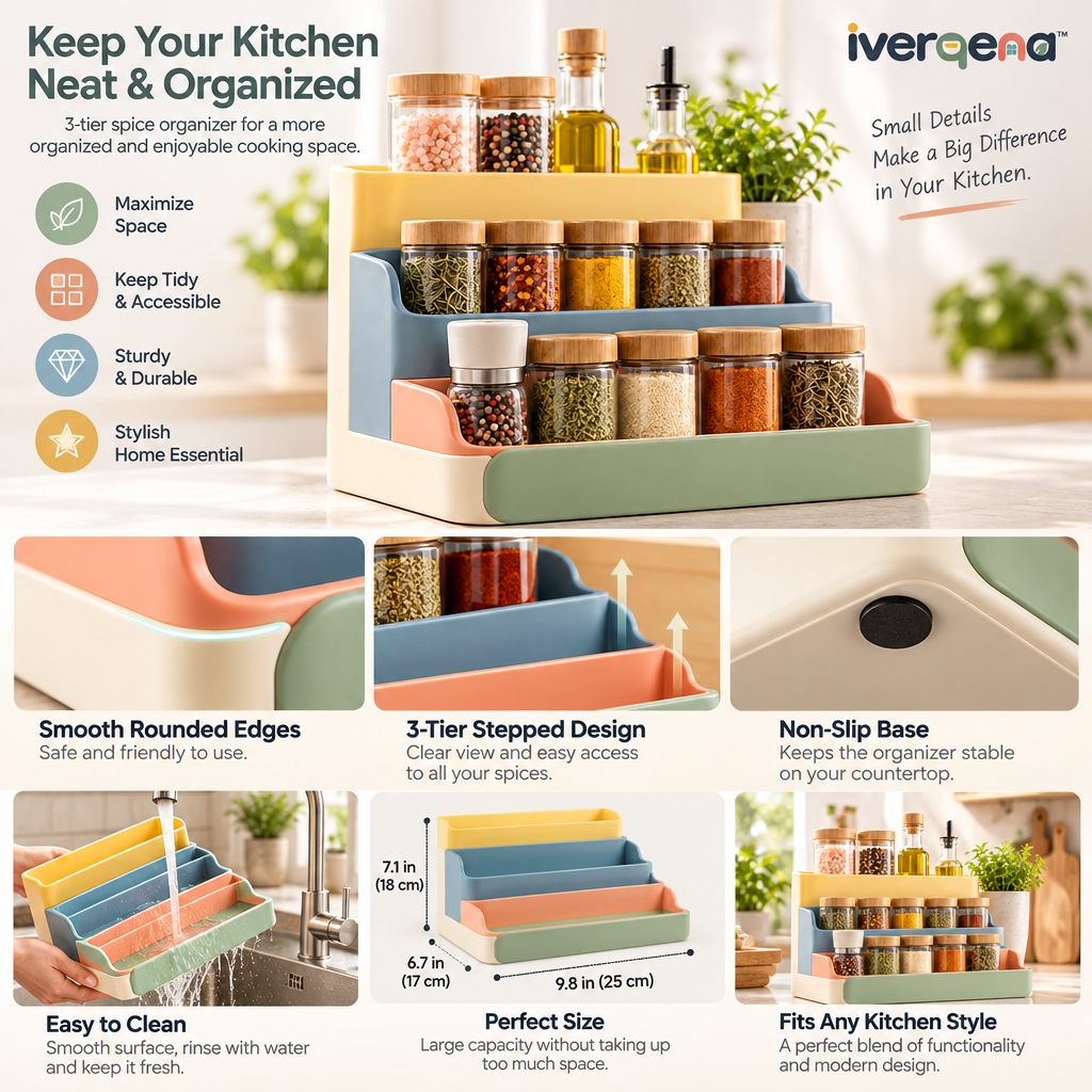 iverqena™ Tiered Colorful Spice Organizer image 3