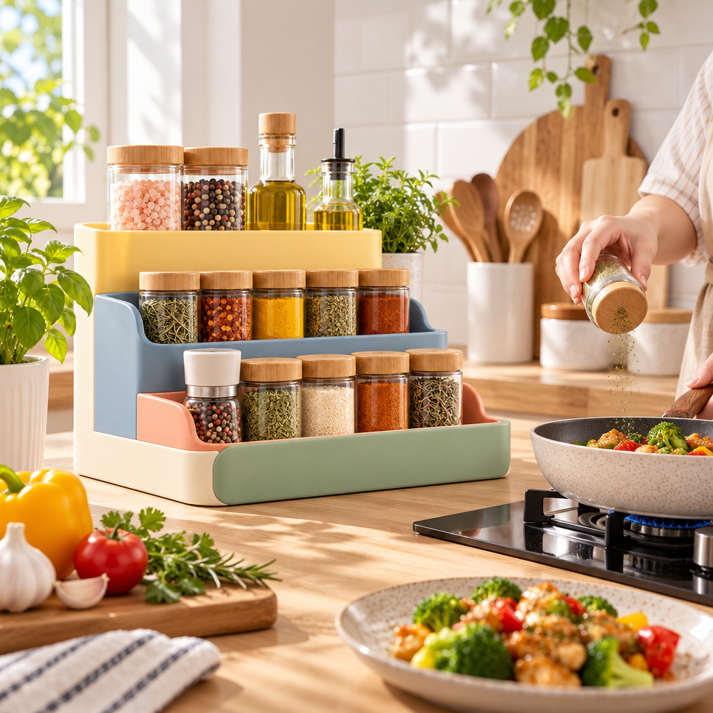 iverqena™ Tiered Colorful Spice Organizer image 5