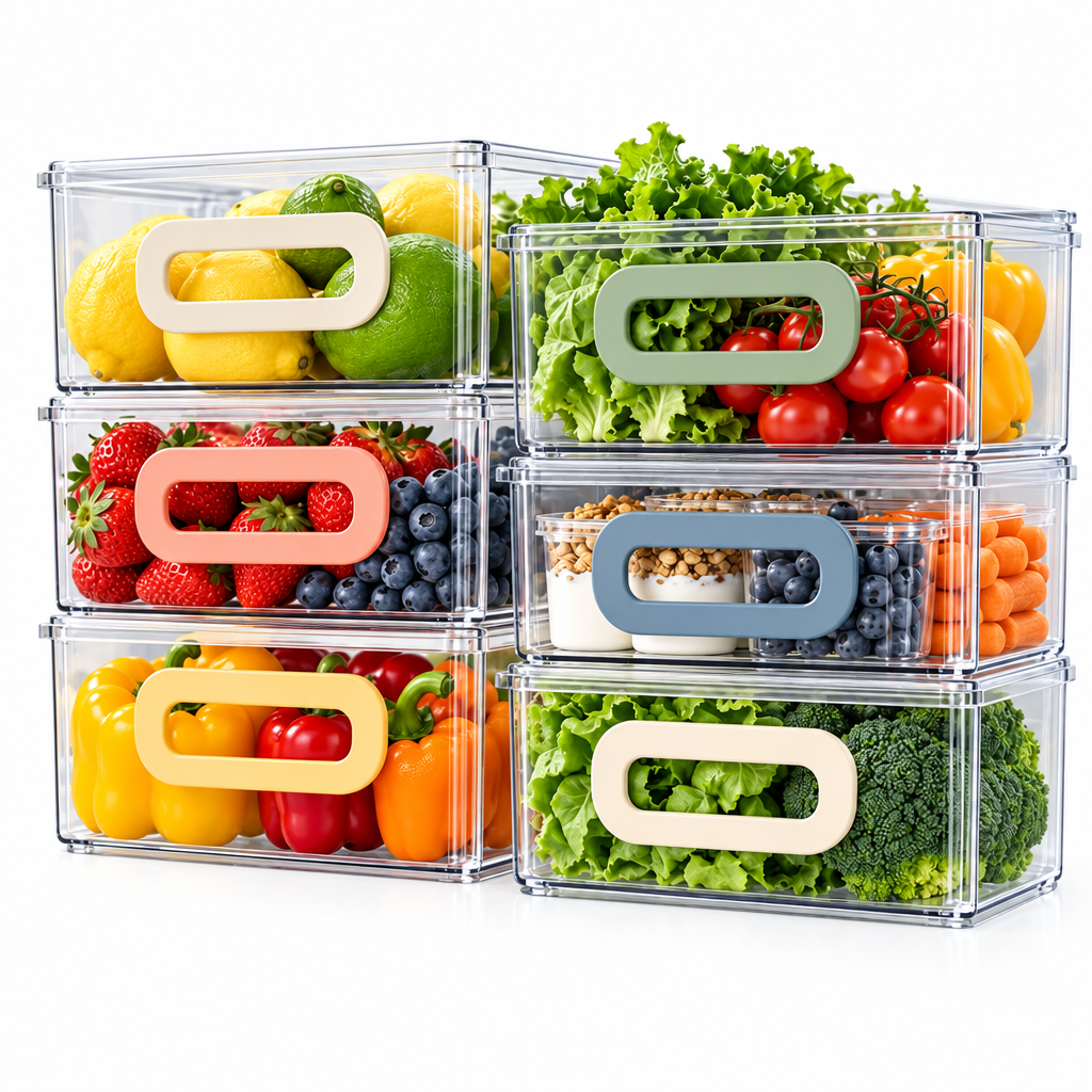 iverqena™ Stackable Fridge Storage Bins image 3
