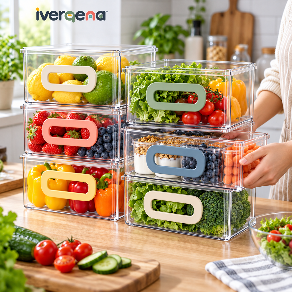 iverqena™ Stackable Fridge Storage Bins image 4