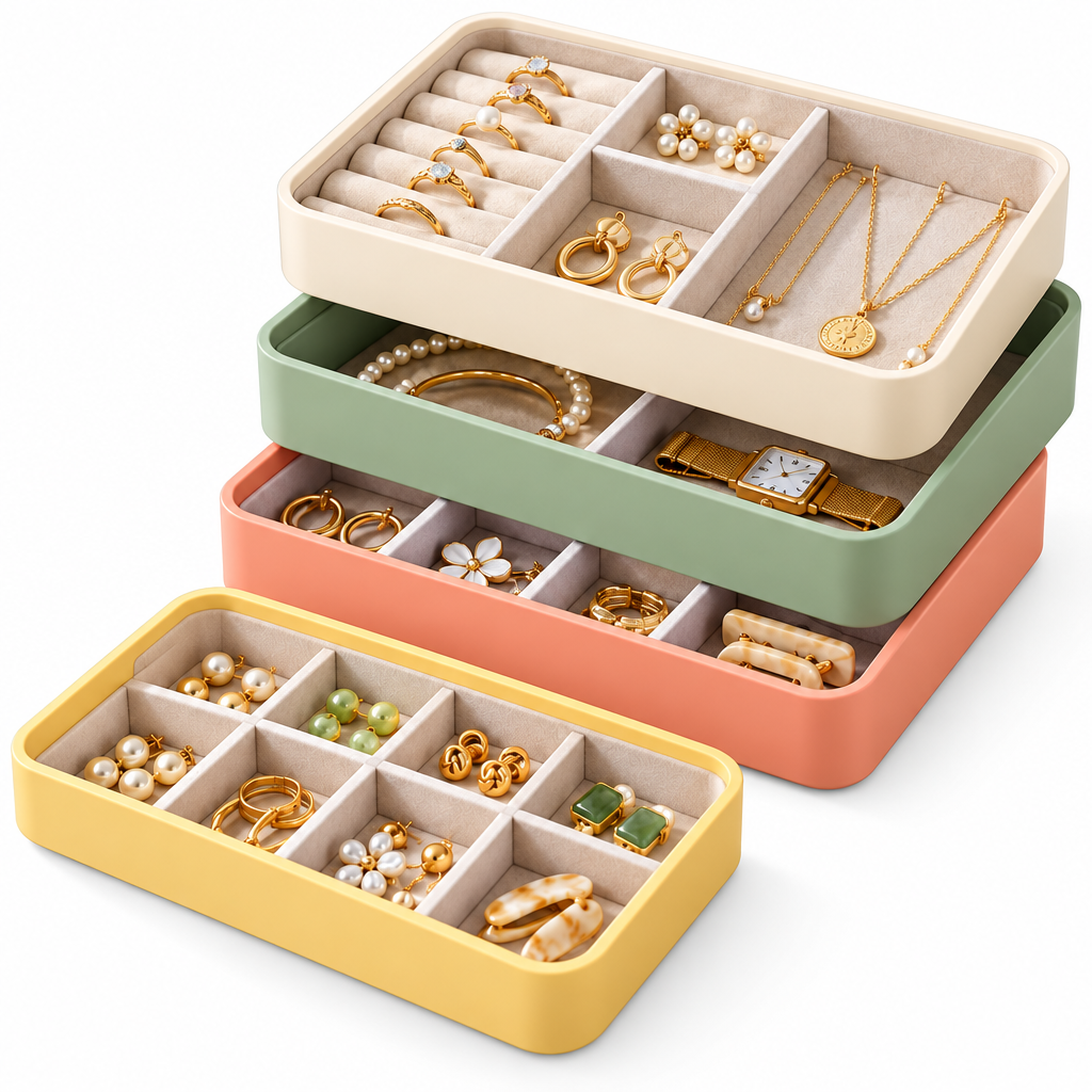 iverqena™ Stackable Jewelry Organizer Trays image 3