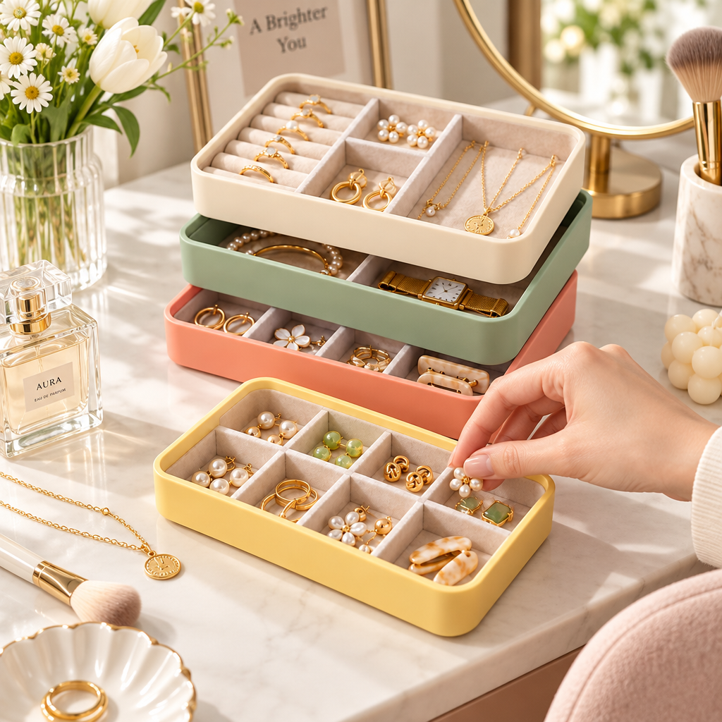 iverqena™ Stackable Jewelry Organizer Trays image 5
