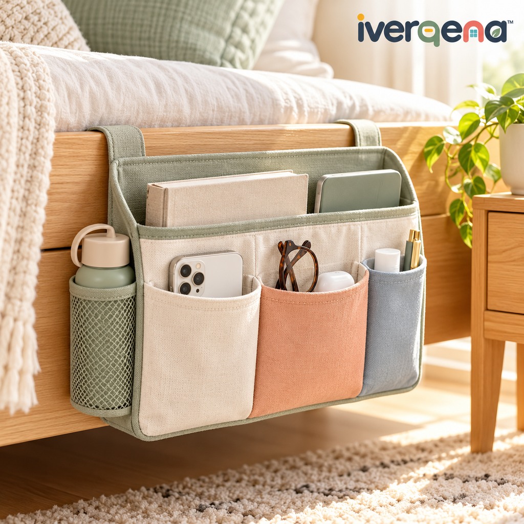 iverqena™ Nordic Bedside Pocket Organizer image 1