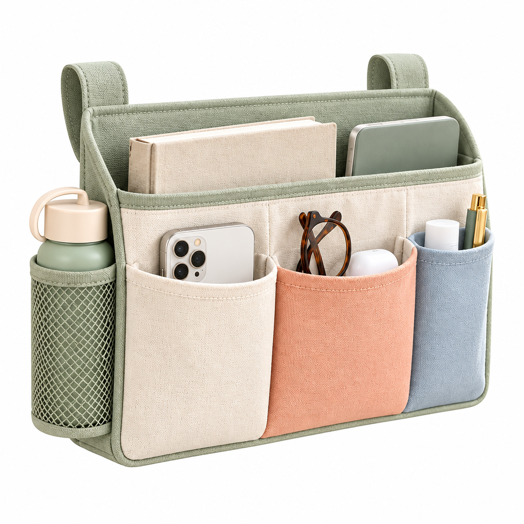 iverqena™ Nordic Bedside Pocket Organizer image 3