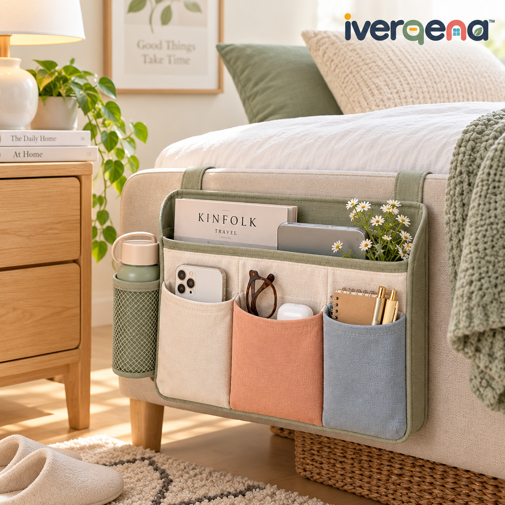 iverqena™ Nordic Bedside Pocket Organizer image 5