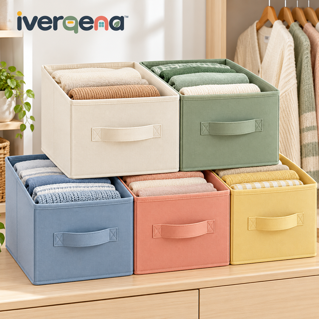 iverqena™ Colorful Foldable Closet Organizers image 1
