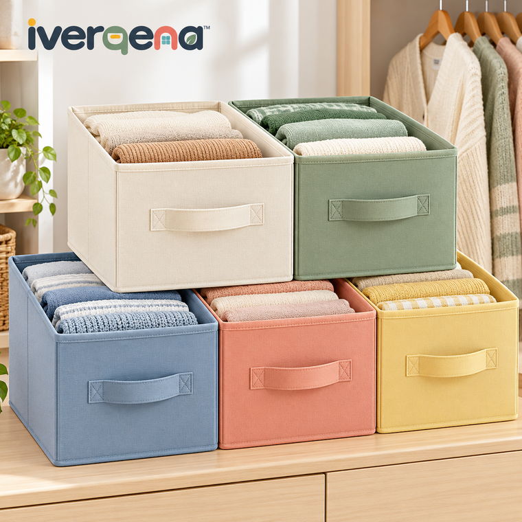 iverqena™ Colorful Foldable Closet Organizers image 1