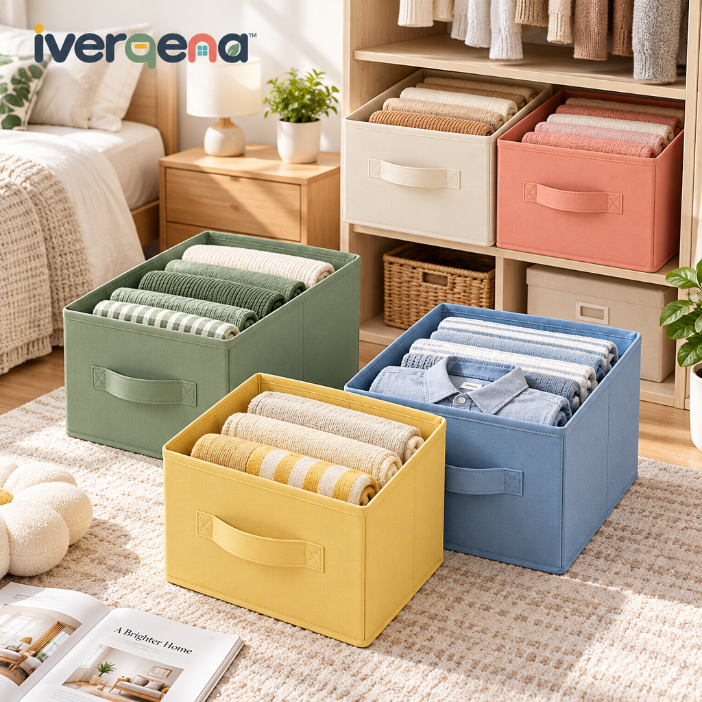 iverqena™ Colorful Foldable Closet Organizers image 2