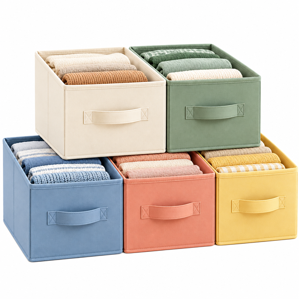 iverqena™ Colorful Foldable Closet Organizers image 5